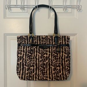Coach Signature Leopard Print Handbag